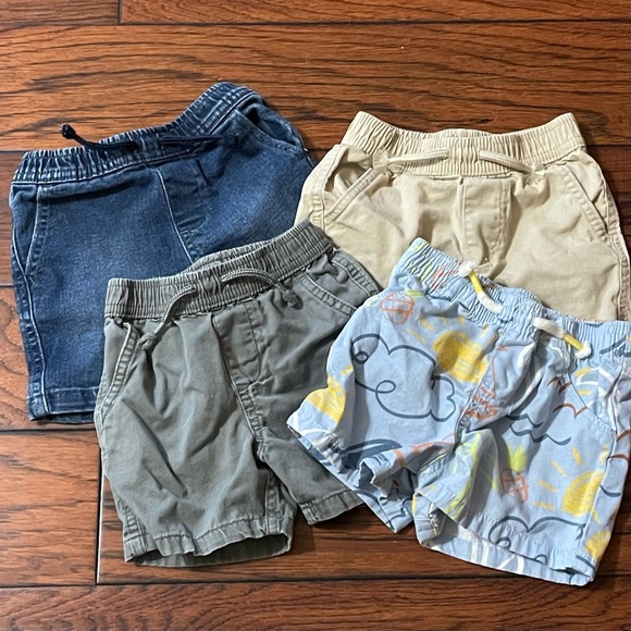 Garanimals Other - Lot x4 Pair Garanimals Jean & Khaki Toddler Baby Boy Shorts Sz 18M